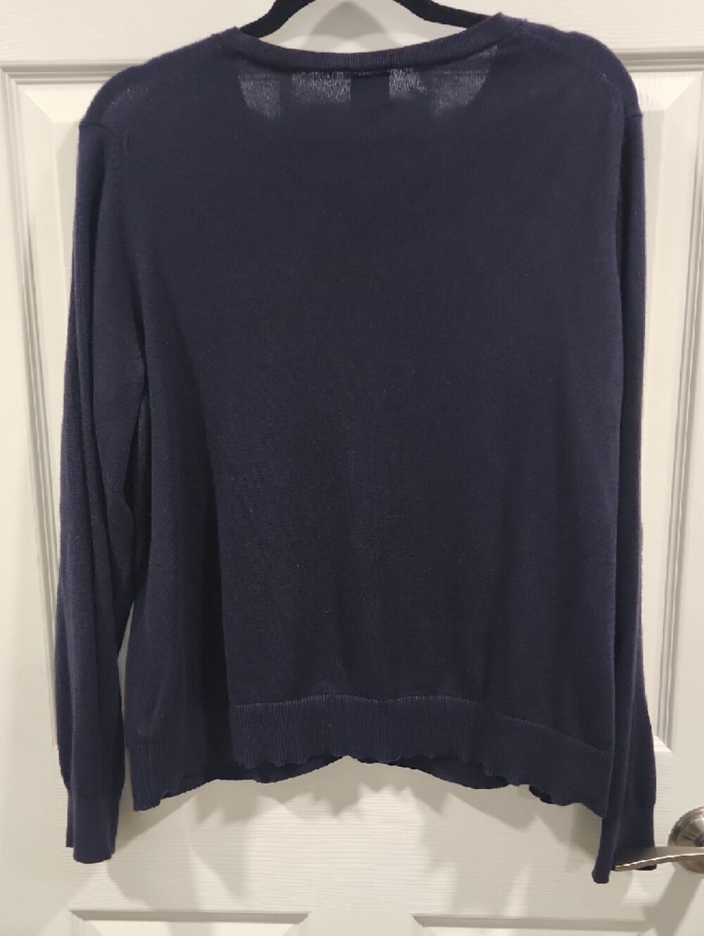 a new day Navy Button-Front Crewneck Cardigan - Picture 6 of 6